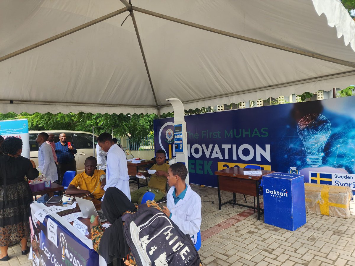Attending the First MUHAS Innovation week 2025 .

Daktari Kioski is calling you for health Check up and ask about your health