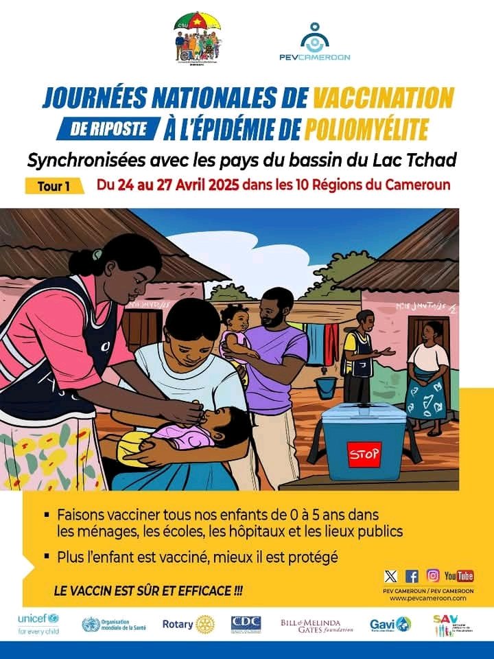 SalomonGraoson's tweet photo. La vaccination n'est pas facultative, du moins pour les parents qui souhaitent éviter les probabilités d'infirmité de leurs enfants due à la Polio.
À partir du 24 Avril 2025, débute la campagne de vaccination.
#PolioGameOver25
#PEVAdamaoua https://t.co/k2p5fN3ygL