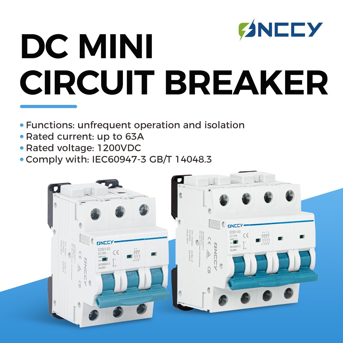 grace_aswich's tweet image. As a core component for DC system short-circuit protection, the ONCCY MCB
#DCProtection #CircuitBreaker #SolarEnergy #EnergyStorage #ElectricalSafety #PowerDistribution #TelecomInfrastructure #RenewableEnergy #HighVoltage #EngineeringSolutions