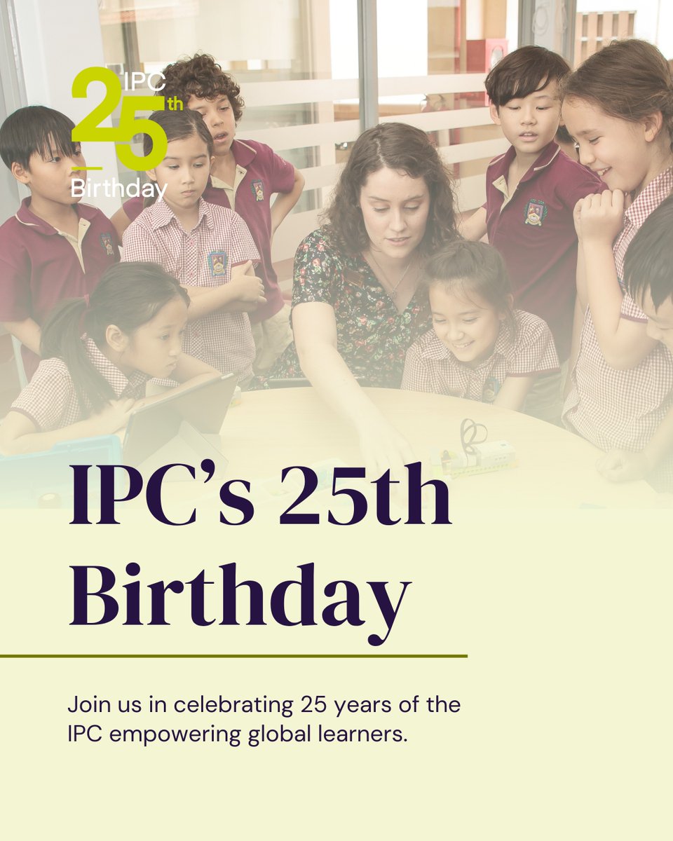 IC_Association's tweet image. Did you know? September will mark the 25th anniversary of the International Primary Curriculum (IPC)!
To mark the celebrations, we are asking IPC educators to participate in a range of activities. Find out more: internationalcurriculum.com/international-…