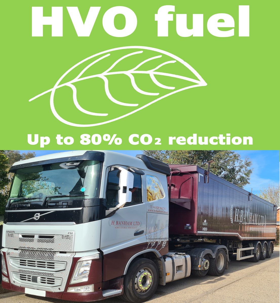 We are proud to say that we are now running our trucks on HVO. HVO is a more environmentally friendly alternative to diesel, contributing to lower carbon footprints, and a net CO2 reduction of up to 80%. 💚
#crispmalt 
#ABCgroupbarley