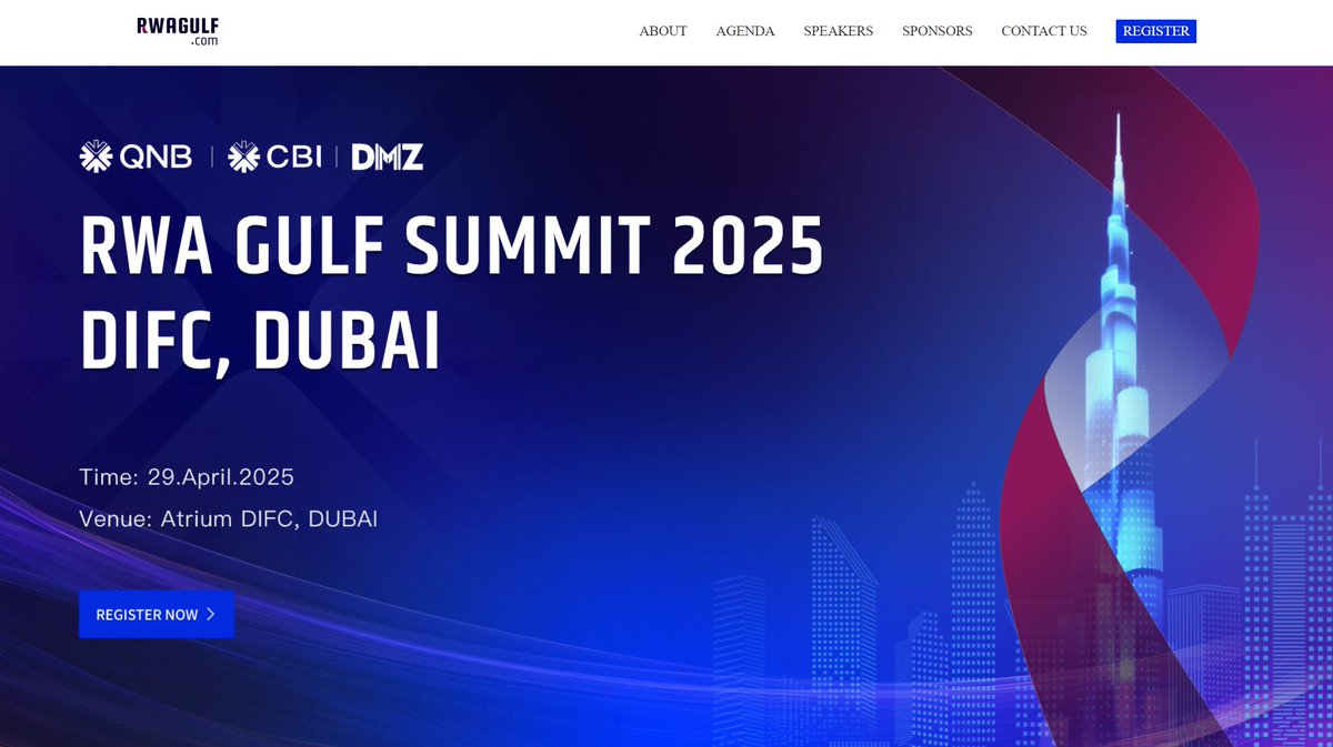The official website for #RWAGULFSUMMIT2025 is now LIVE — rwagulf.com

Whether you're building, investing, or navigating the RWA ecosystem, this is where the next wave of institutional adoption begins.

Discover: 
✅ Full speaker lineup
✅ Agenda highlights 
✅