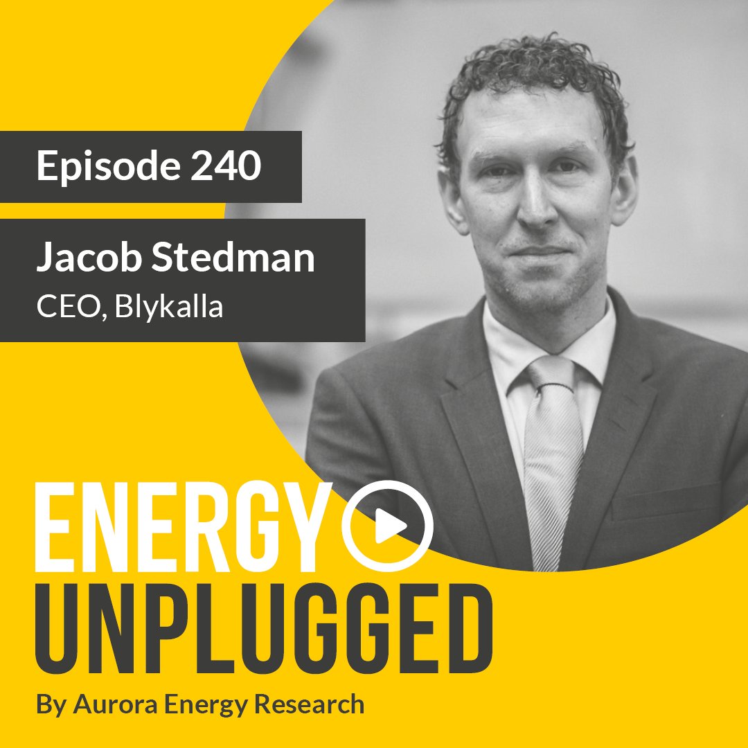 Episode 240 of #EnergyUnplugged is now live! This week we're delighted to welcome Jacob Stedman, CEO of Blykalla. He joins Alexander Esser, to discuss the role of nuclear energy and, more specifically, of small modular reactors (SMRs). ⚛️

🎧Tune in: auroraer.com/podcast/