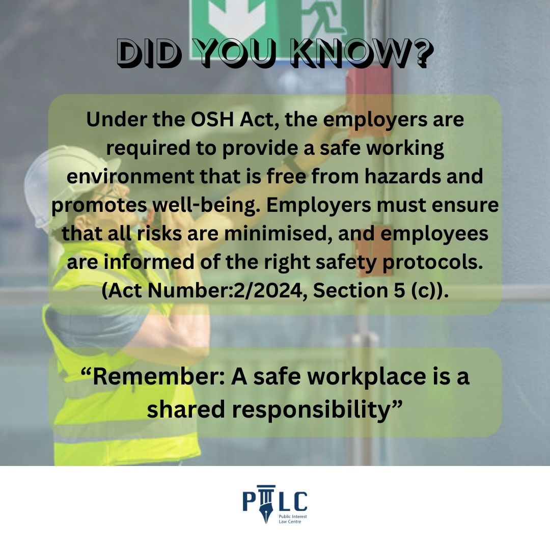 pilcmv's tweet photo. Your safety matters. 🛡️ Every employee has the right to a safe workplace—and the right to speak up without fear. Don’t stay silent; your voice is powerful. 💬 #WorkplaceSafety #OSHAct #KnowYourRights #SpeakUp #SafetyProtocolAwareness #PromoteWorkplaceWellbeing https://t.co/QJL7Czc9Ag