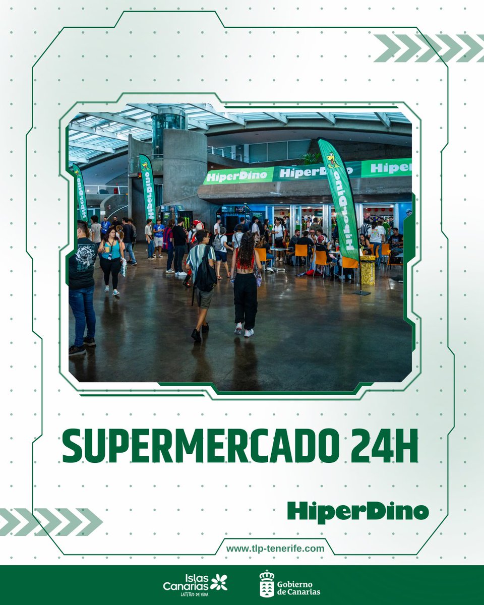 🦖💚 ¡Y como no podía ser de otra forma... HiperDino (<a href="/HiperDino_/">HiperDino</a>) vuelve con nosotros en #TLP2025

Este año contaremos con un HiperDino accesible para todo el público del evento 🛒🎮 Además, estará abierto 24 horas al día para que las personas participantes de Zona LAN Party