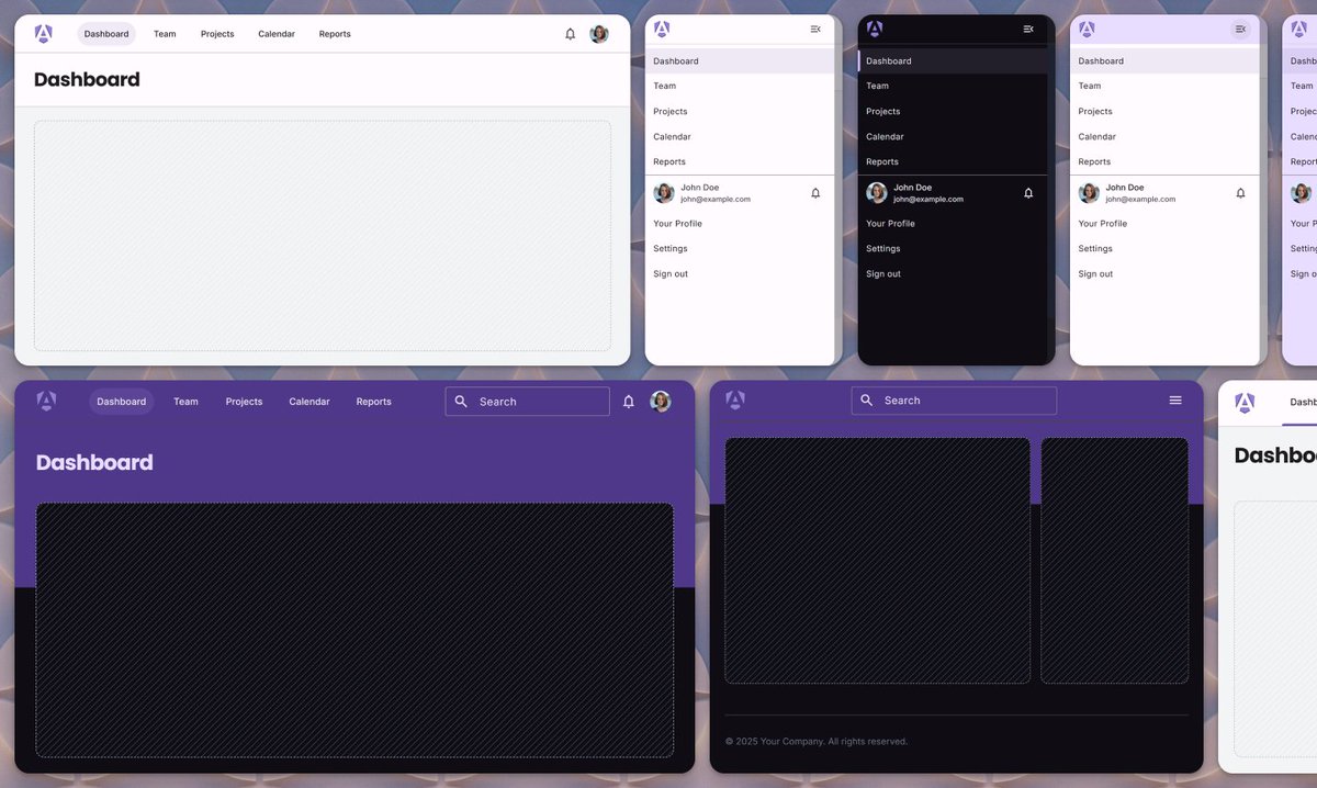 ngMaterialDev's tweet image. Build better, faster! 🚀
We've added Stacked Layouts – full-width page templates with top navigation, optimized for all screen sizes.
Get a head start on your next project!
dub.sh/gp9OwzD
#Angular #AngularMaterialBlocks #WebAppDevelopment #LayoutDesign