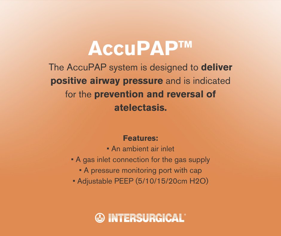 Intersurgicaluk (@intersurgicaluk) on Twitter photo @theACPRC starts this Friday! Amongst our range of respiratory physiotherapy solutions we will be showing #AccuPAP⢠- a simple handheld device that provides positive airway pressure, and is indicated for the prevention and reversal of atelectasis.
āļø info@intersurgical.com @theACPRC starts this Friday! Amongst our range of respiratory physiotherapy solutions we will be showing #AccuPAP⢠- a simple handheld device that provides positive airway pressure, and is indicated for the prevention and reversal of atelectasis.
āļø info@intersurgical.com
