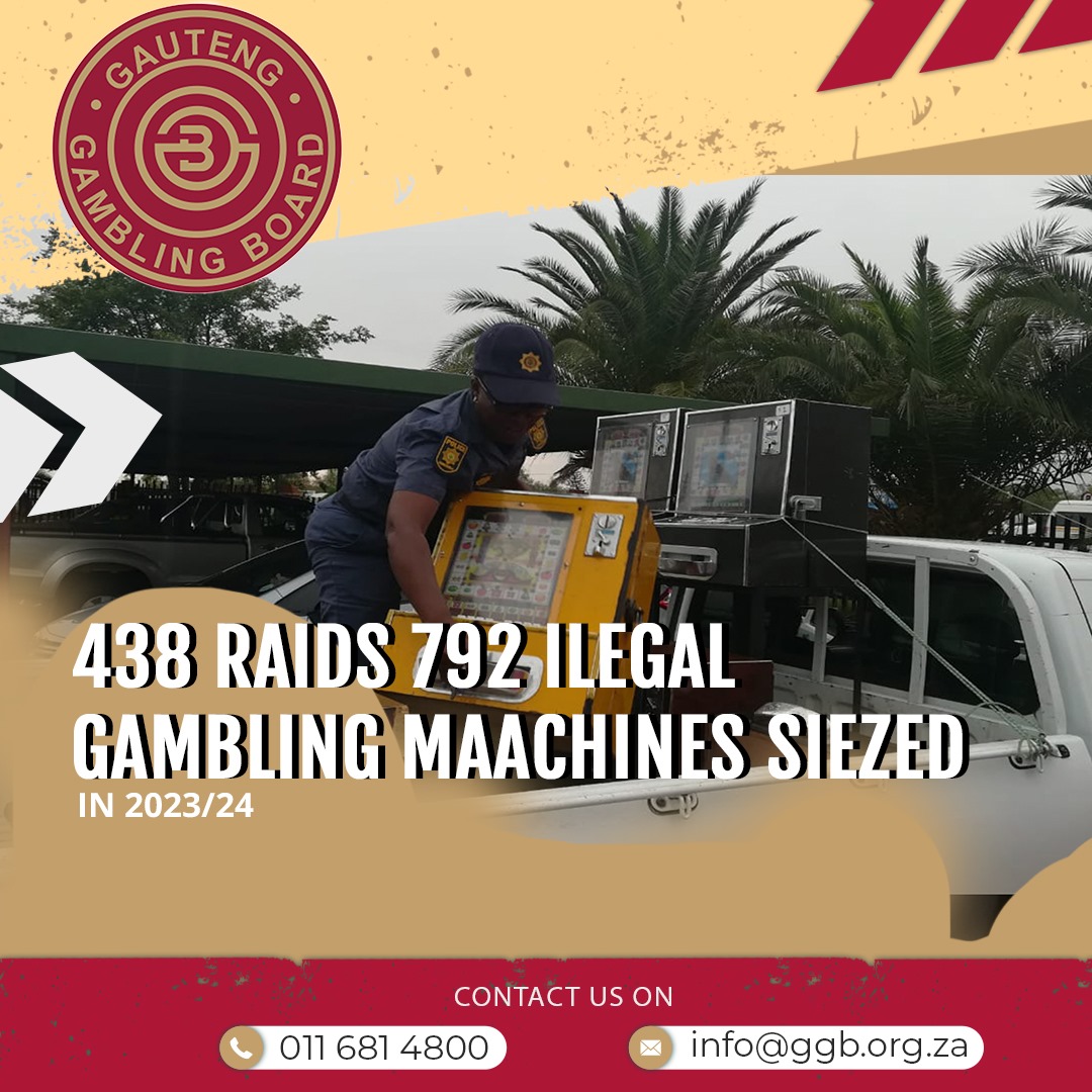 Gautenggamblin's tweet photo. How Do We Safeguard the Integrity of the Industry? 🤔
In 2023/24, we conducted 438 raids at illegal gambling sites and seized 792 gambling machines during these operations.
#IllegalGambling #GamblingCommunity #WinnersKnowWhenToStop https://t.co/aC7ibYjjrU