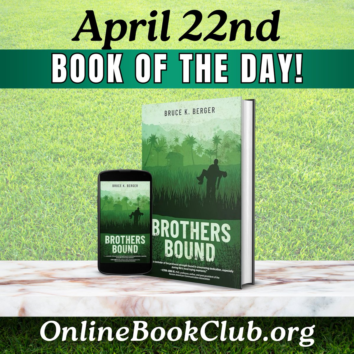 OnlineBookClub.org (@twbookclub) on Twitter photo #BookOfTheDay, April 22nd – #HistoricalFiction, #Rated5Stars
Temporarily FREE, exclusively through the Review Team:
forums.onlinebookclub.org/shelves/book.p…
Brothers Bound by Bruce K. Berger
Follow the author: <a href="/BergerK8911/">Bruce K. Berger</a>
#MilitaryThrillers #WarFiction #FreeBooks #BookOfTheDay, April 22nd – #HistoricalFiction, #Rated5Stars
Temporarily FREE, exclusively through the Review Team:
forums.onlinebookclub.org/shelves/book.p…
Brothers Bound by Bruce K. Berger
Follow the author: <a href="/BergerK8911/">Bruce K. Berger</a>
#MilitaryThrillers #WarFiction #FreeBooks