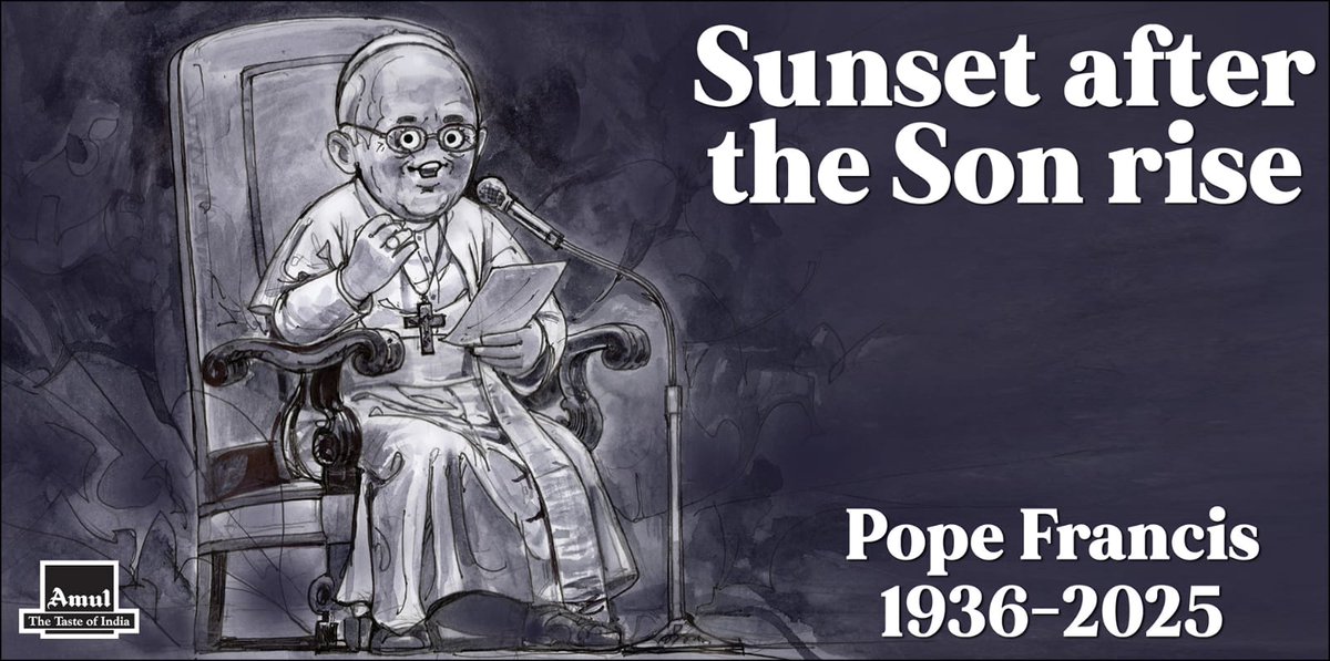#Amul Topical: Tribute to the head of the Catholic Church!