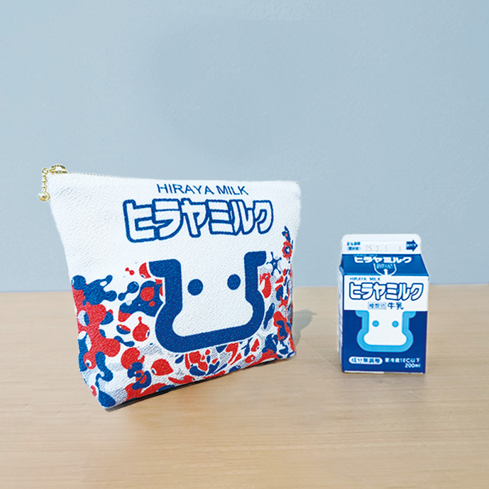 万博　会場限定　ミャクミャクミャク　ヒラヤミルク　丹後ちりめん　ポーチ　工芸品 たてつなぎ 丹後ちりめんの入口 on X: 
