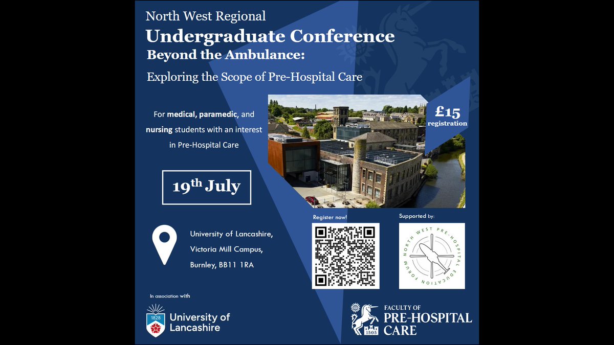 UCLan Paramedic Science (@uclanparamedics) on Twitter photo Are you a student in the North West with an interest in Pre-hospital care?
Join us for the Faculty of Pre-Hospital Care’s North West Undergraduate Conference 2025!
<a href="/UCLanMedicine/">UCLan School of Medicine</a> <a href="/Uni_Lancashire/">The University of Central Lancashire - UCLan</a> <a href="/UCLanNursing/">UCLan Nursing</a> <a href="/FPHCEd/">prehospitalcare</a> Are you a student in the North West with an interest in Pre-hospital care?
Join us for the Faculty of Pre-Hospital Care’s North West Undergraduate Conference 2025!
<a href="/UCLanMedicine/">UCLan School of Medicine</a> <a href="/Uni_Lancashire/">The University of Central Lancashire - UCLan</a> <a href="/UCLanNursing/">UCLan Nursing</a> <a href="/FPHCEd/">prehospitalcare</a>
