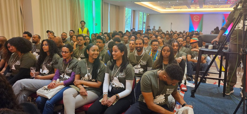 hawelti's tweet photo. 19th YPFDJ Euro Conference convened in Frankfurt, Germany, from 17-21 April under the theme: "Building on Triumph: Eritrea Focuses on Development".    

Keynote address by the Ambassador of Eritrea to Italy, Mr. Fessehatzion Petros.    

Vibrant panel discussions on a variety of relevant topics including appraisal of past experiences of the European Branch of the Youth Movement; the objectives and priorities of nation-building and development; as well as actionable plans for greater and effective contributions of the youth movements to all-rounded progress in their Homeland.
