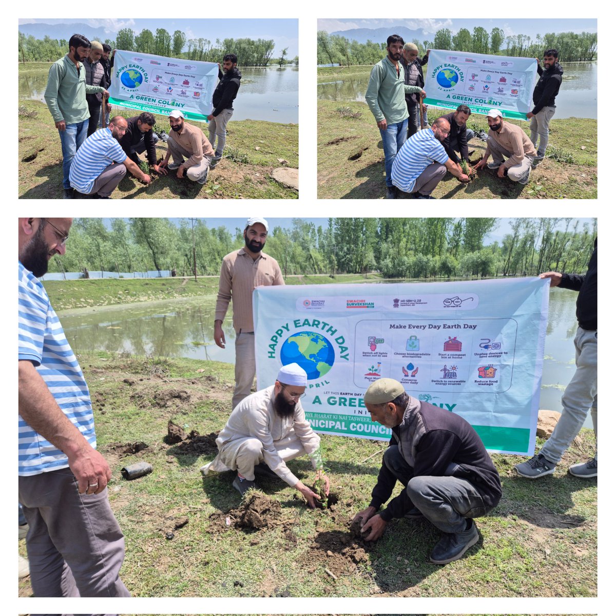 CEOMCBANDIPORA's tweet photo. Municipal Council Bandipora Observes World Earth Day 2025 with Pledge and Plantation Drive

Bandipora, April 22: The Municipal Council Bandipora marked World Earth Day 2025 with a vibrant event held at Town Hall Bandipora. @DULBKASHMIR https://t.co/JdjNGzXiZz