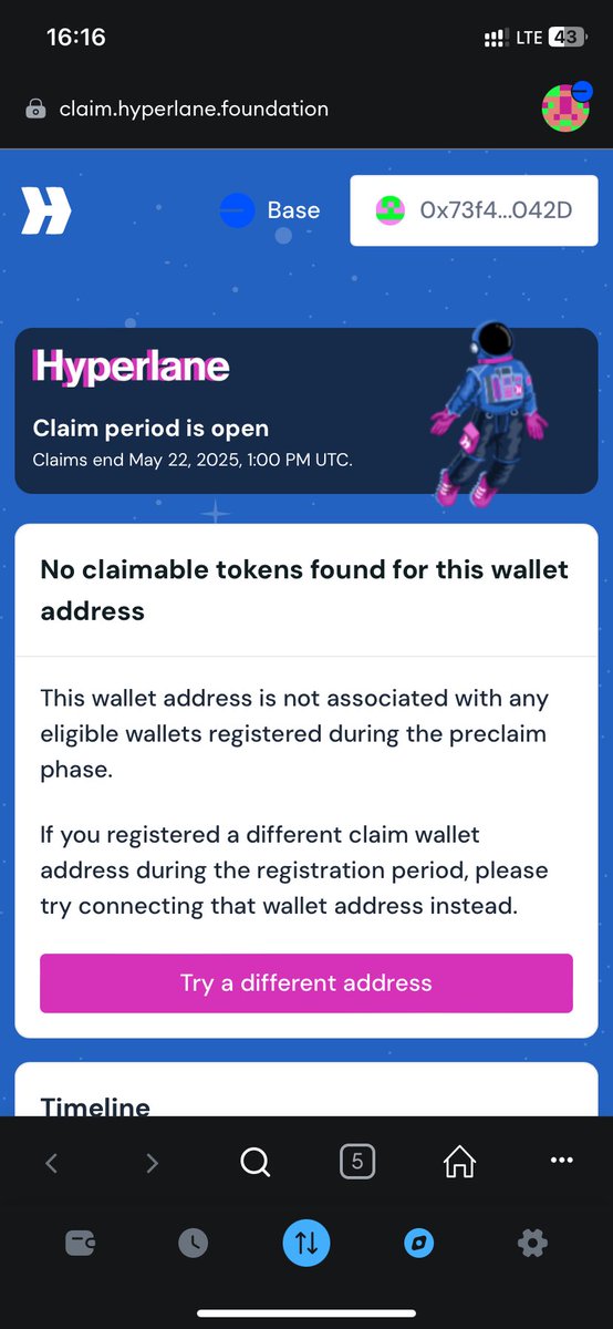 Cinadg's tweet photo. @hyperlane Mfers wtf happend this is a registered wallet!! https://t.co/LyyDDCjRFe