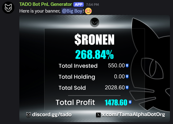 We keep cooking while others are cutting. $BOCK $RONEN

Wondering how we keep catching plays in a dry market?

Come and find out. 👇
🔗 discord.gg/tado

<a href="/tamadotmeme/">Tama Mart</a> <a href="/Ronin_Network/">Ronin</a>
