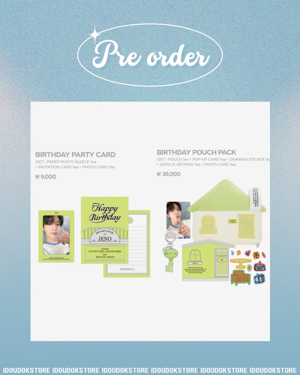 idoudokstore's tweet photo. HANDCARRY NCT PARTY HOUSE JENO BIRTHDAY MD 
Pre order now https://t.co/gt10FeTxHd https://t.co/xJIbKEq7w0