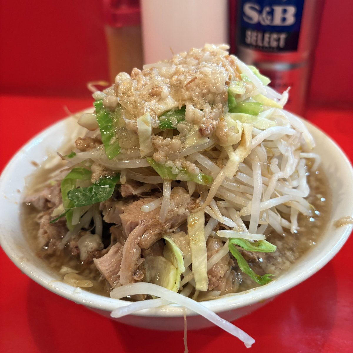 今日友達とはラーメン二郎府中店さんに訪問しました！
かなり早めに行ったのでいつもよりあっさりしていて美味しい🤤至福の一杯。ご馳走様です。
またきます！

#ラーメン二郎府中店 
#ラーメン二郎 
#二郎