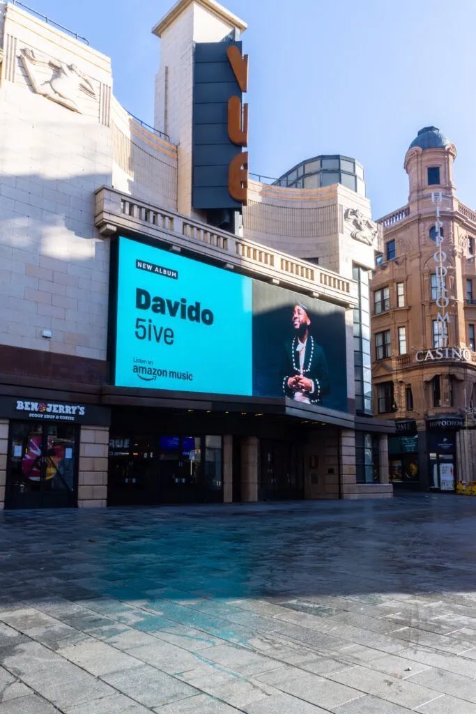5ive on billboard at the Leicester Square, UK 5️⃣