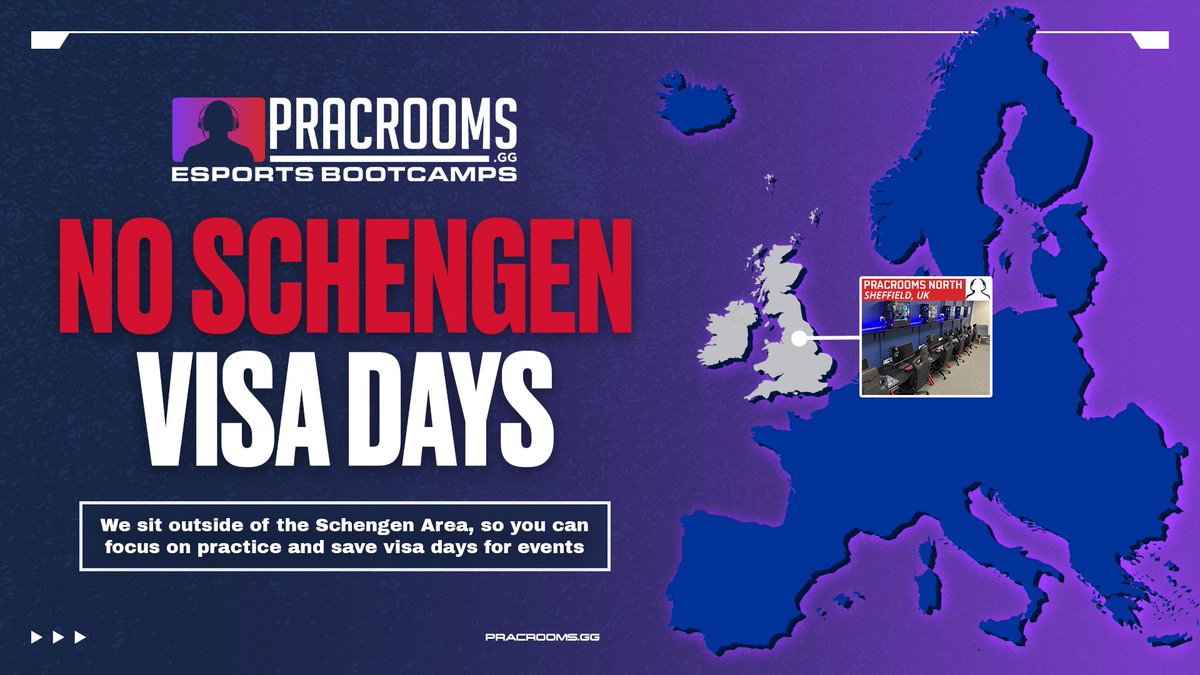 Travelling around Europe for esports events?

Stop off in the UK to save your Schengen days for where they matter 🤝