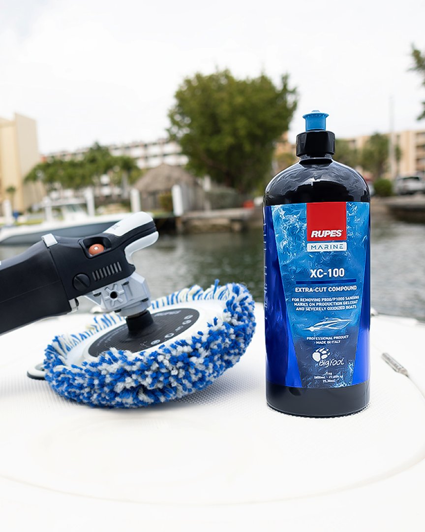 Introducing the all-new RUPES Marine XC-100 Extra-Cut Compound! Specifically engineered for heavy-duty sanding mark removal, XC-100 tackles P800/P1000 sanding marks on production and heavily oxidized gelcoat surfaces with ease: rupes-marine.com

#rupes #rupesmarine