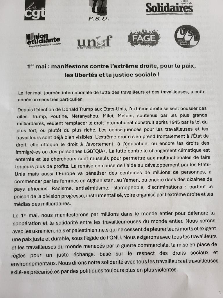 Au moment où le gouvernement Bayrou fourbit des armes pour la suppression de jours fériés, cherche à limiter les remboursements de la Sécurité sociale et prépare un nouveau recul de l'âge de la retraite, les syndicats français préfèrent s'en prendre à Trump et Poutine...