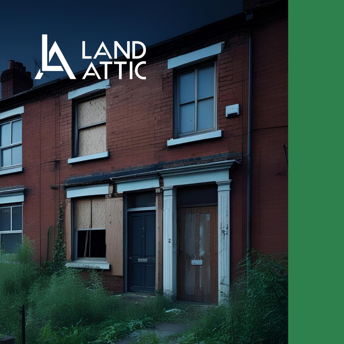 Imagine a street with boarded-up windows, each holding a family memory... Over 600,000 properties sit empty in the UK while housing demand skyrockets. At Land Attic, we revive unloved buildings. Developers and investors, let us help you unlock potential in every postcode.
