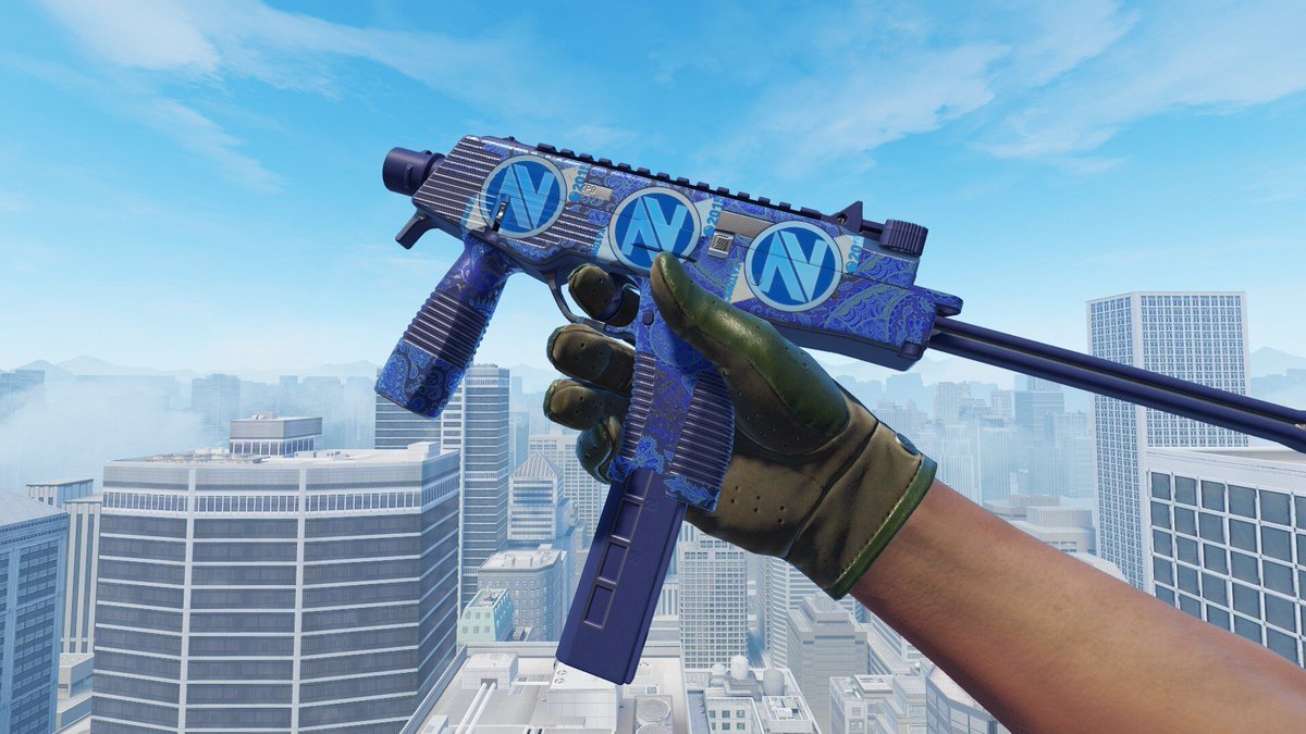 ⚠ NEW CRAFT ⚠ 0.0005 MP9 Cobalt Paisley w/ 3x Kato 15 EnVyUs
