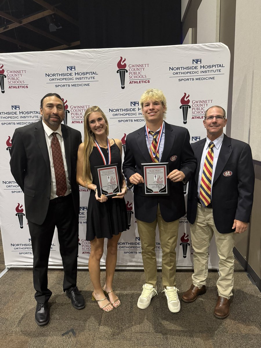 Congrats to our Outstanding Senior Athletes - Evelyn Schlitz and Daniel Pierce! Thank you for all you have done for our school and community!