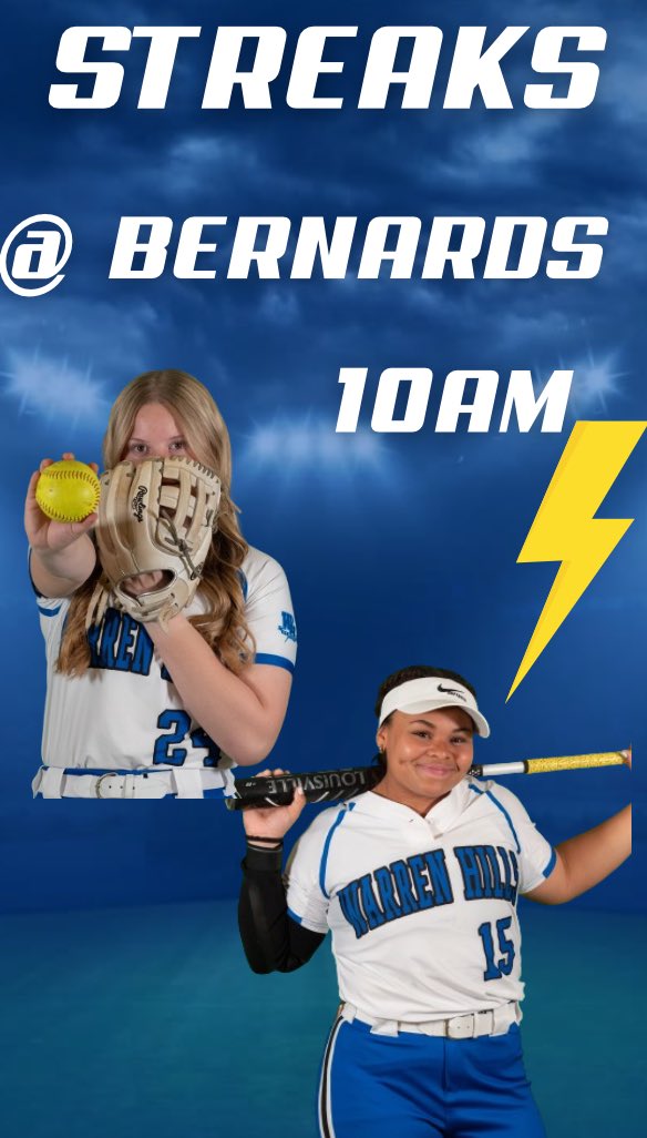 Let’s go WH!!!  It’s GAME DAY!!!  Time to get fired up and bring the energy! 💙⚡️🥎