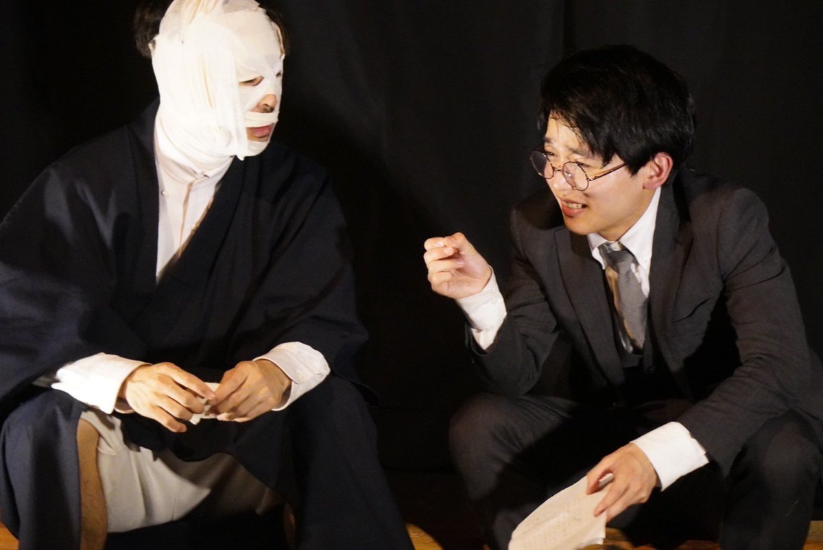 the_yobigun's tweet photo. 予備軍旗揚げ公演『命を弄ぶ男二人』
2025/4/19-4/20 @ COMMUNE BASE マチノワ
全3st無事終演いたしました。

ご来場いただいた皆様、
そしてご協力いただいた関係者の皆様に
心より御礼申し上げます。
予備軍、次回公演にもご期待ください。

＃予備軍本公演 ＃命を弄ぶ男二人 #岸田國士 https://t.co/1F69UQw136
