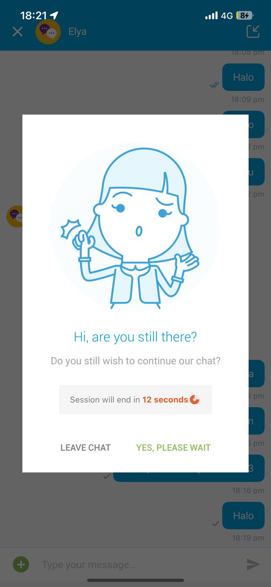 Ngeselin gak sih ini pop up? Lagi asik asik curhat ama cs tiba-tiba muncul. Berulang kali. Padahal harusnya gw yang nanya ke cs "are you still there?"