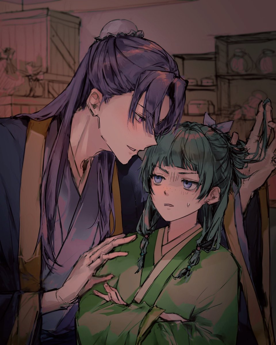 asdhfkljadsh's tweet image. 💜💚
#薬屋のひとりごと 
#薬屋FA