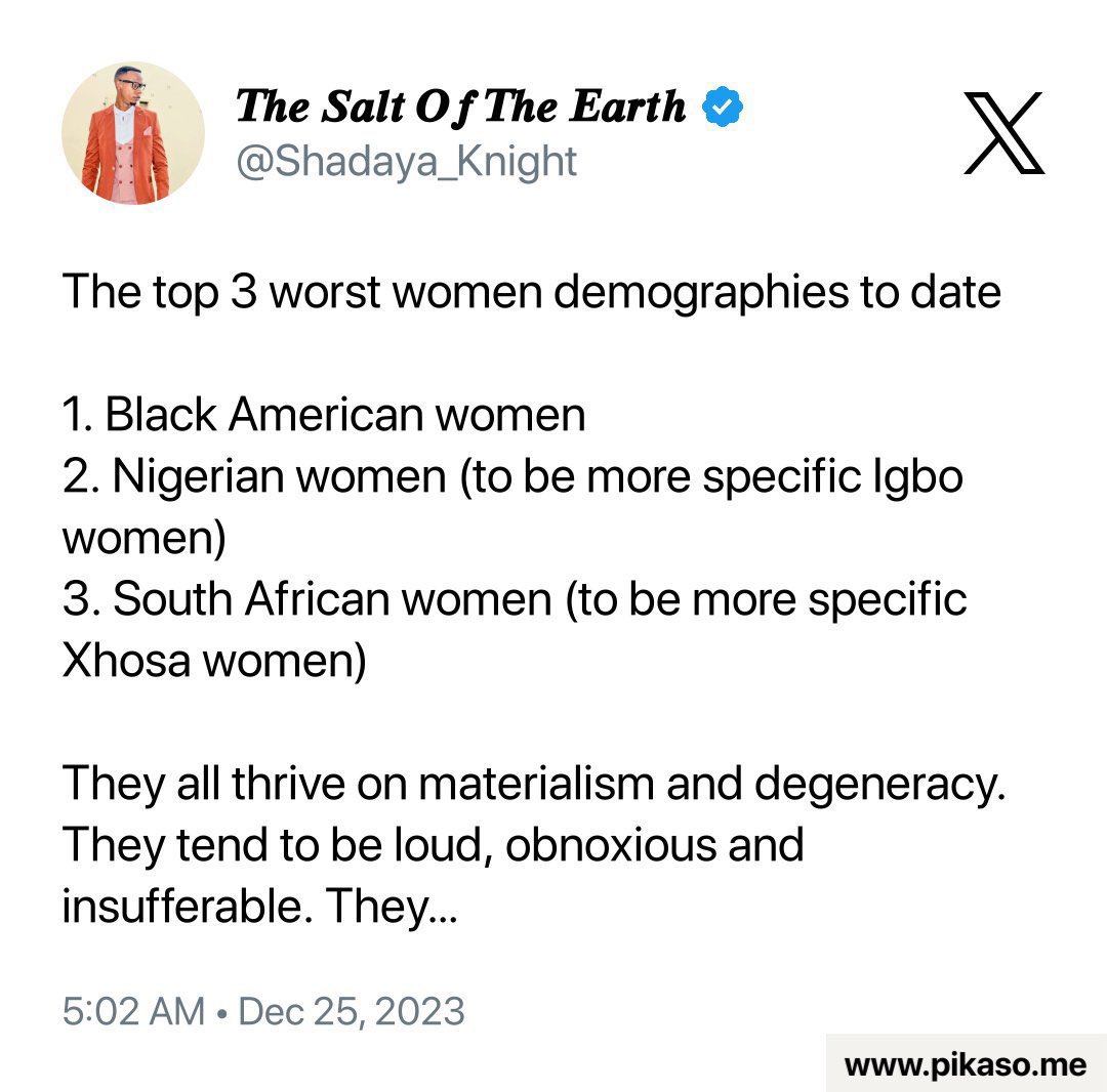 <a href="/Teeniiola/">TENIOLA</a> Can’t blame the mother …. She is a wise woman 

Ibo women are worse to marry 🤮🤮