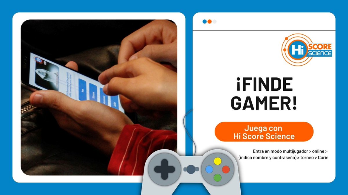 ISQCH (CSIC-UNIZAR) (@isqch) on Twitter photo Estamos en finde de la #LigaHiScoreScience con nuestro juego <a href="/HiScoreScience/">HiScoreScience</a>
Atrévete a jugar, descárgatelo en tu móvil u ordenador que es ¡gratis! y está abierto a todas las edades y niveles formativos.
Tienes hasta el martes 29 de abril para participar.
HiScoreScience.org Estamos en finde de la #LigaHiScoreScience con nuestro juego <a href="/HiScoreScience/">HiScoreScience</a>
Atrévete a jugar, descárgatelo en tu móvil u ordenador que es ¡gratis! y está abierto a todas las edades y niveles formativos.
Tienes hasta el martes 29 de abril para participar.
HiScoreScience.org