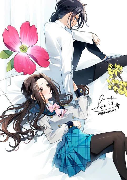 先輩の卒業式回#アネモネは熱を帯びる #百合 