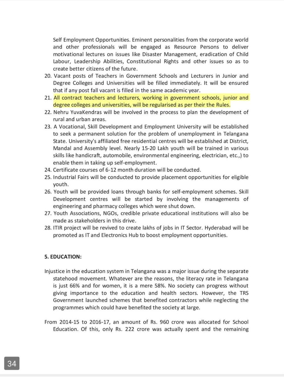 TeluguScribe's tweet image. కాంగ్రెస్ ప్రభుత్వం ఇచ్చిన మాట తప్పి తమను మోసం చేసిందని కాంట్రాక్టు ప్రొఫెసర్ల ఆవేదన

కాంగ్రెస్ మేనిఫెస్టోలో చెప్పినట్టు తమను రెగ్యులరైజ్ చేయాలని, జీవో 21 రద్దు చేయాలని JNTUHలో కాంట్రాక్టు అసిస్టెంట్ ప్రొఫెసర్ల నిరవధిక సమ్మె

నాలుగో రోజు కొనసాగుతున్న సమ్మె.. స్పందించని ప్రభుత్వ…