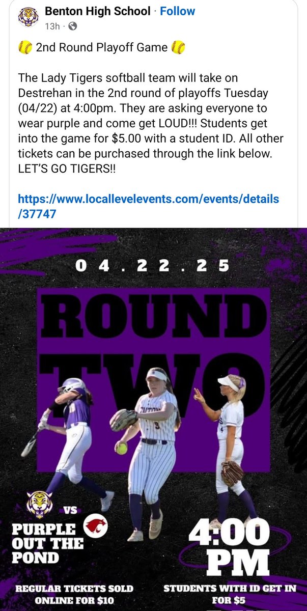 Geaux Lady Tigers Softball!!!