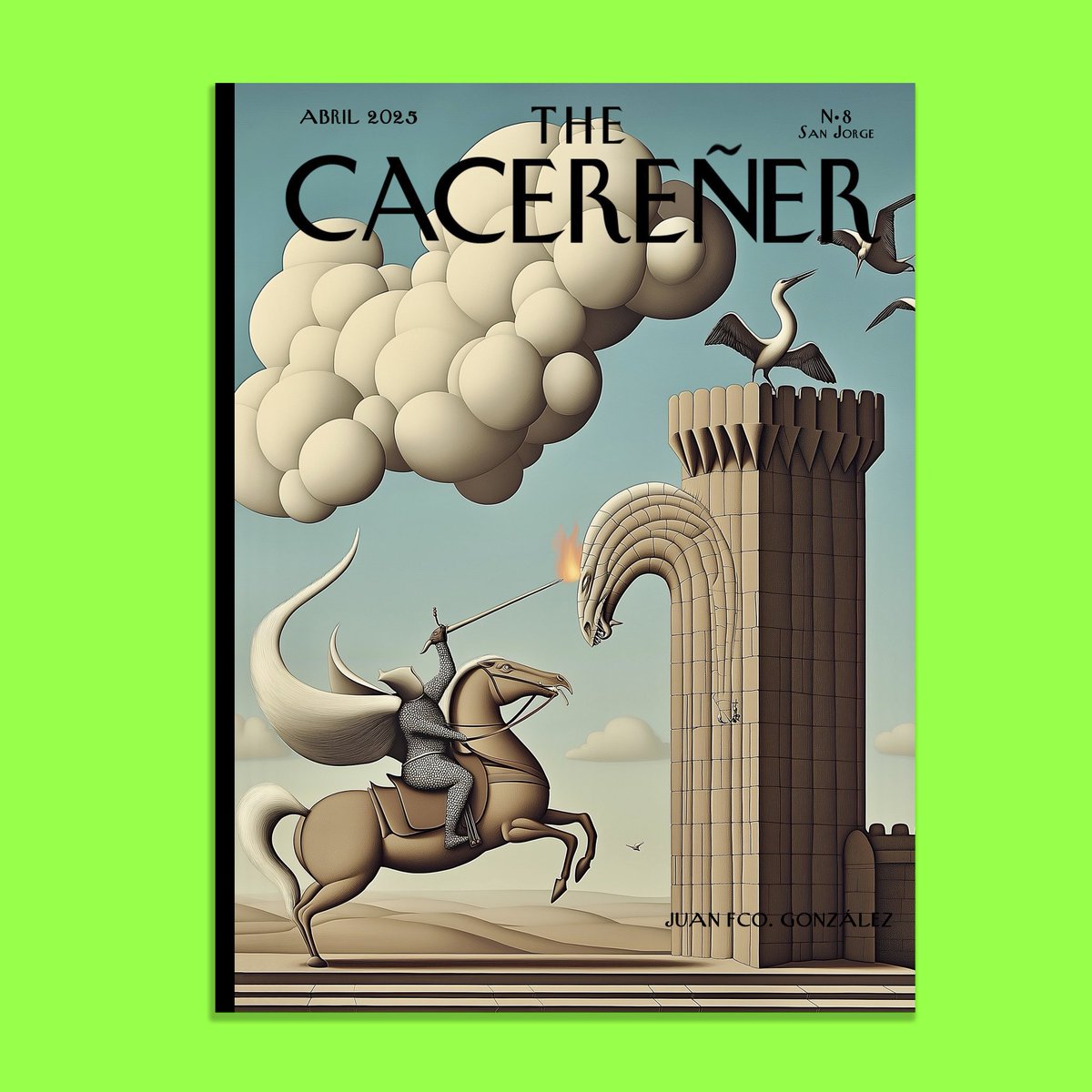 @TheCacerener8 #Sanjorgecaceres de  Juan Fco. González Cordero.
Patron de #Cáceres, historia, mito y surrealismo unidos. Un tributo a nuestra cultura. 
Artista digital multidisciplinar (collage, diseño, IA). Apasionado por arte, moda y música.
#cacerescultura
#thecacereñer