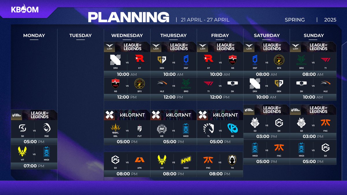 A banger week ahead in both #LEC and #VCTEMEA