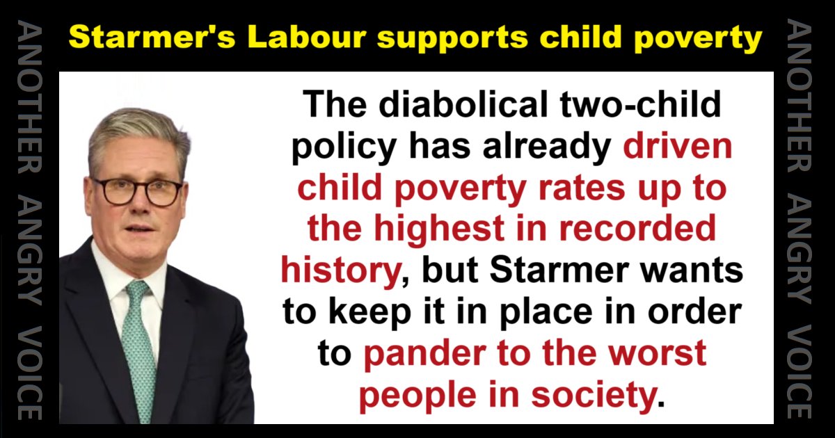 Child poverty rates are already at the highest in recorded history, yet Starmer wants to continue driving even more kids into poverty in order to pander to the worst "I'm alright Jack" reactionaries in society.

open.substack.com/pub/anotherang…