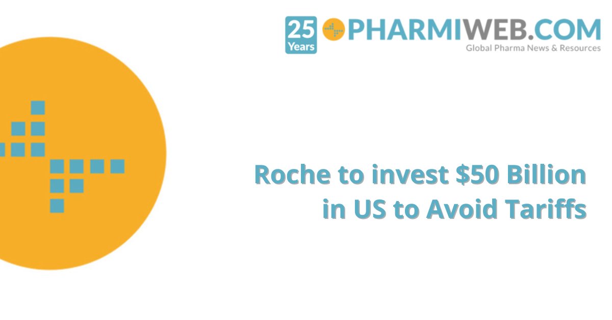 Roche to invest $50 Billion in US to Avoid Tariffs
pharmiweb.com/pwtoday-story/…

#RocheInvestment  
#USPharma  
#TariffAvoidance  
#HealthcareNews  
#PharmaceuticalIndustry   #pharmiweb