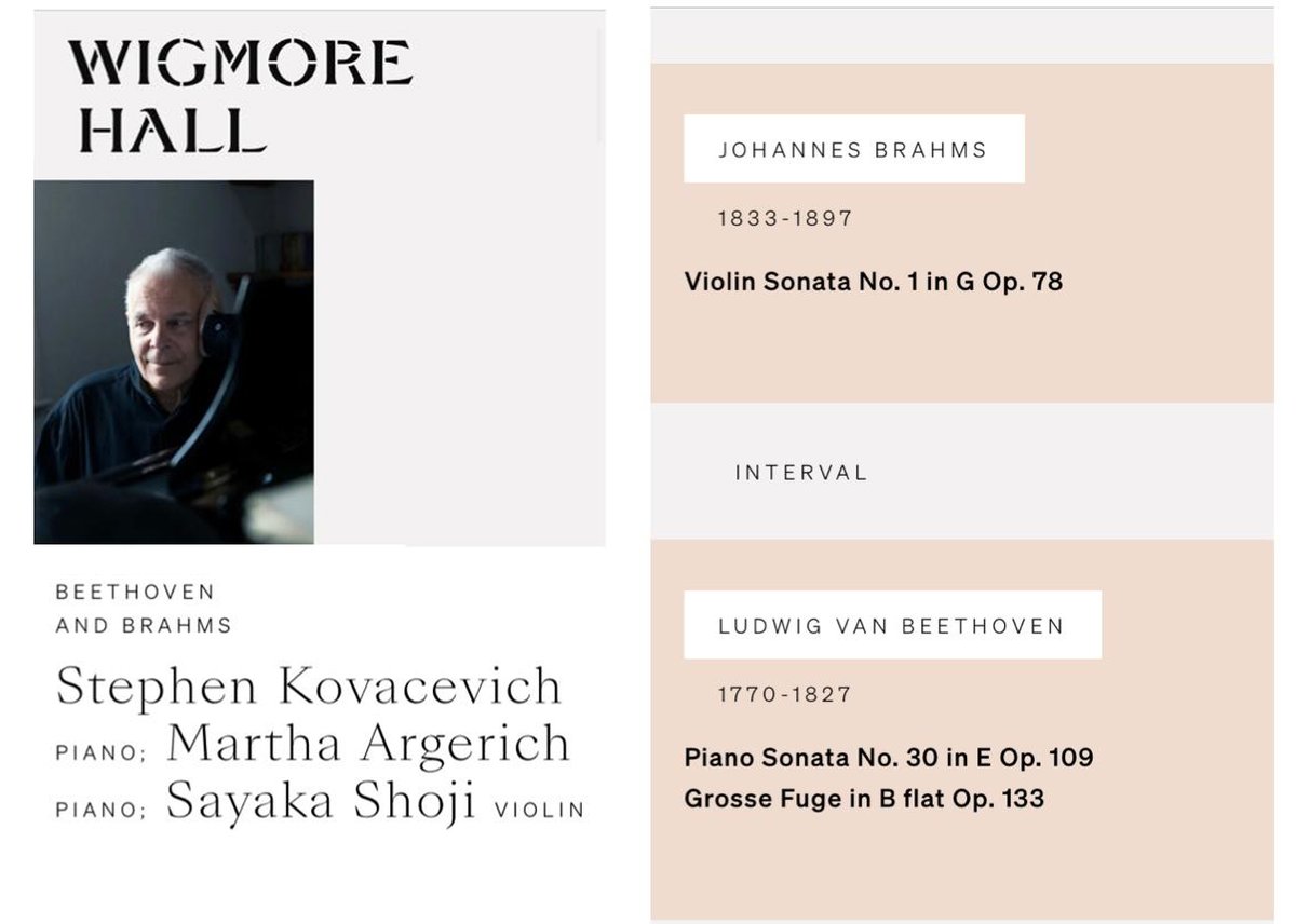 I am saddened to miss the concert in upcoming October at Wigmore Hall, due to the date misunderstandings which I’m responsible for.
Brahms with Stephen was very special, Sunday night, and will stay in my memory for a long time. ❤️🙏  (s)