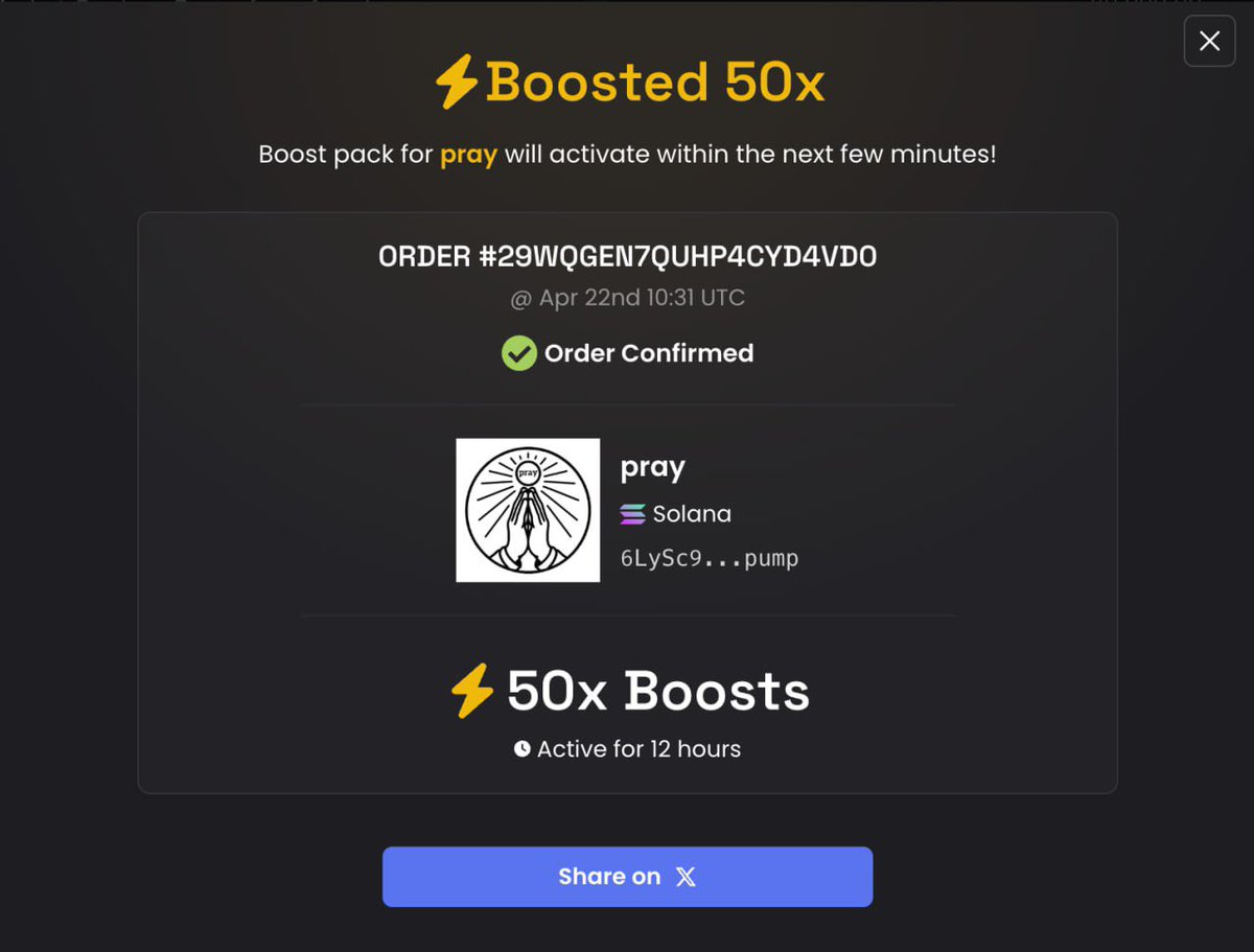 prayonsol's tweet photo. God &amp; Boost and community

The Holy three with us.

Now $PRAY https://t.co/fr5XRkOdny