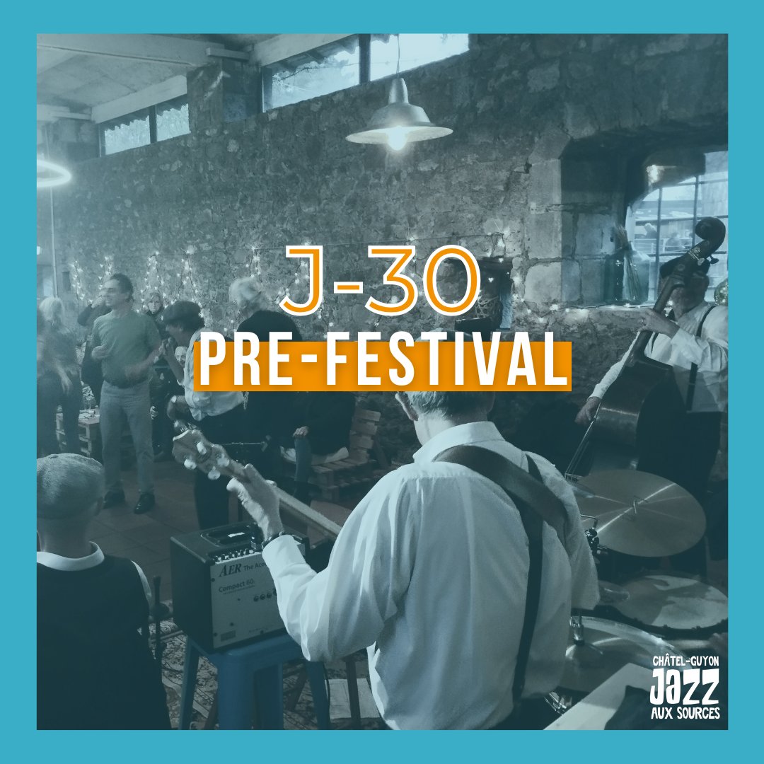 Chatel_Guyon's tweet photo. J-30 avant le grand retour du Pré-festival de #JazzAuxSources !🎶
Au programme : afterwork-guinguette et concerts qui feront résonner des airs de swing entre Riom, Volvic et Châtel-Guyon du 22 au 24 mai !💃🎉
👉INFOS : https://t.co/a57kAePeOA https://t.co/IpZQSy5s4f