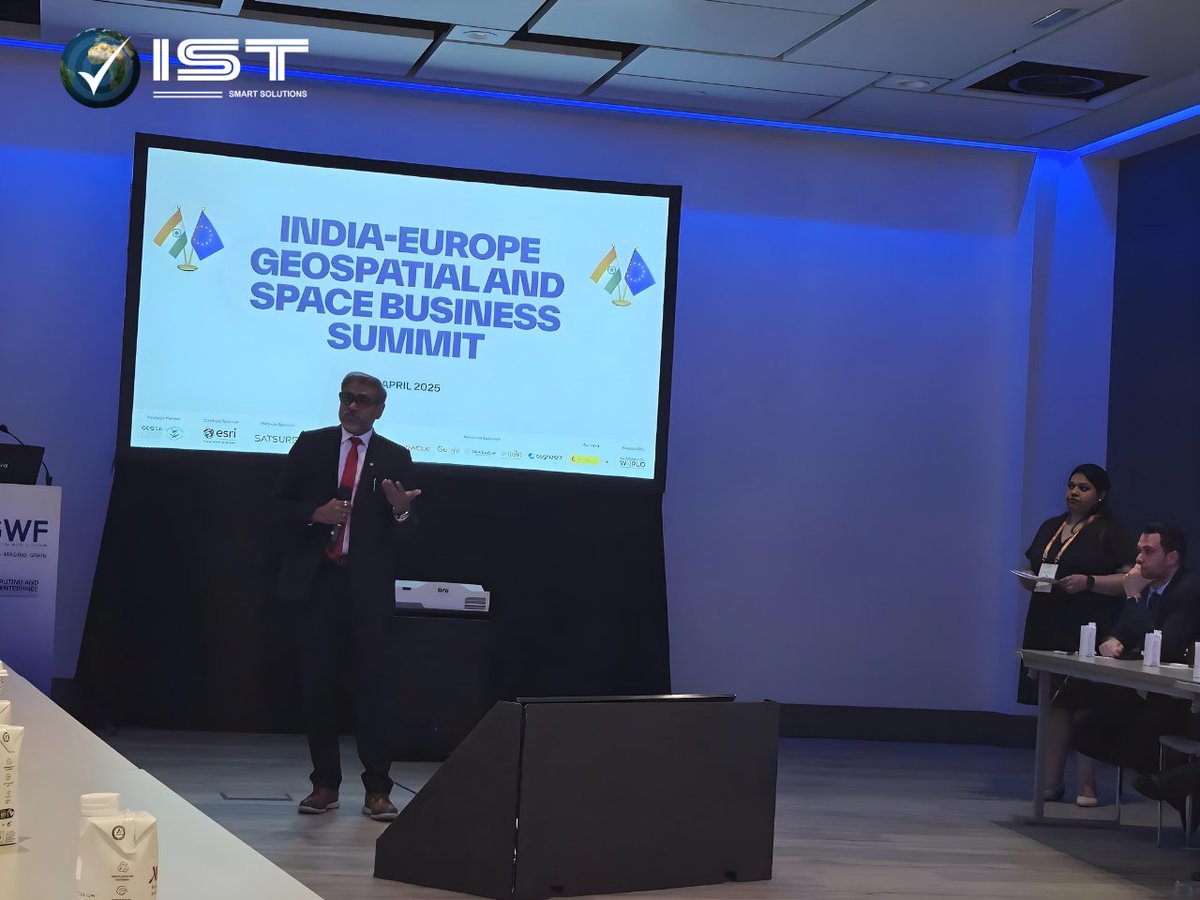 iSpatialTec's tweet image. @iSpatialTec is proud to be part of the India-Europe Geospatial &amp;amp; Space Business Summit, led by Arjen Crince from IST BV – Europe. Thanks to @geospatialworld  &amp;amp; Mr. Sanjay Kumar for a visionary summit! 
#iSpatialTec #GWF2024 #IndiaEuropeSummit #Geospatial
