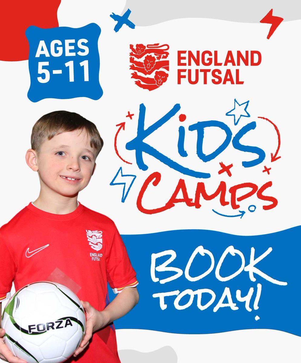 FirstStepSports's tweet image. Our England Futsal camps are back at Active+ this May half-term! ⚽

📍 Active+, Hull
📅 27th - 30th May
🕙 10am - 3pm
💷 £20/day or £70 for 4 days
👕 Optional Nike Futsal tee: £15

Find out more or book here: zurl.co/KPpnB

#englandfutsal #futsalcamp #hull