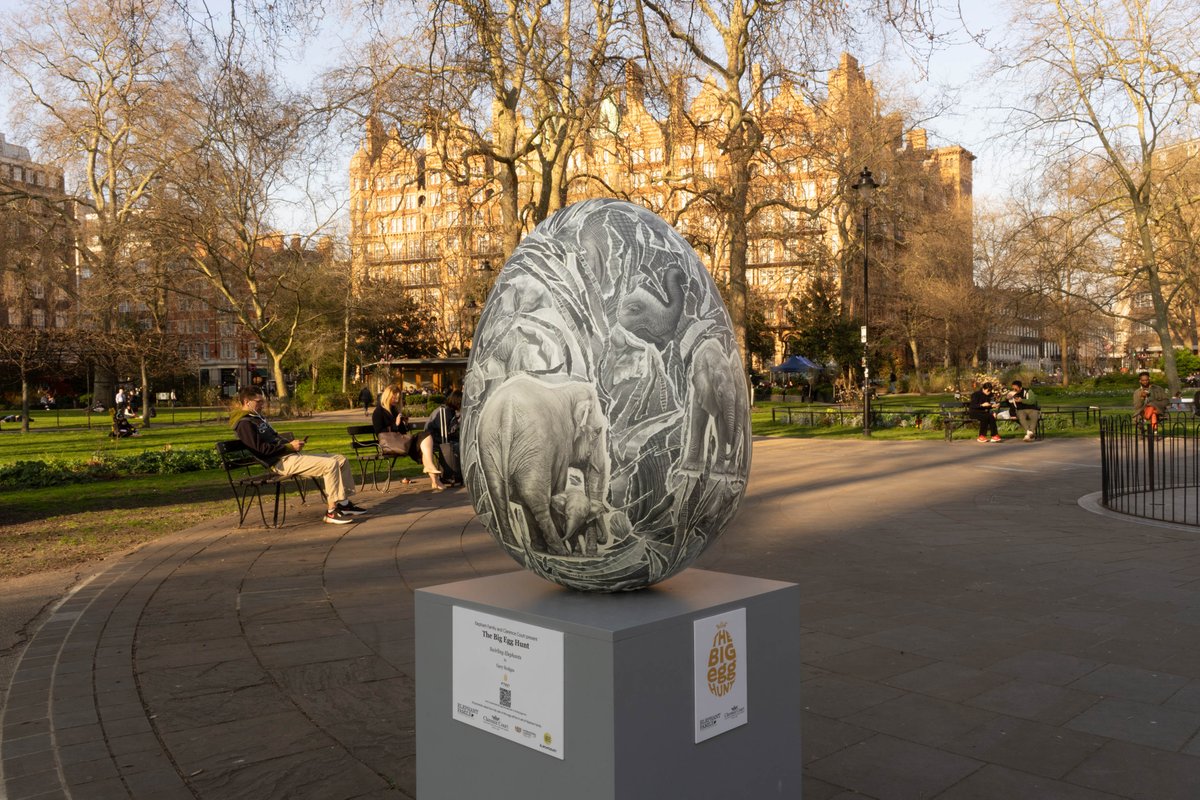 CDALDN's tweet image. It’s the last week of @elephantfamily's #BigEggHunt2025 with @clarencecourt and Bloomsbury London 📷 There’s still time to find our 3 hidden eggs across Bloomsbury and Clerkenwell! Have you spotted them yet? #ClarenceCourtEggs #ElephantFamily #LondonEggHunt