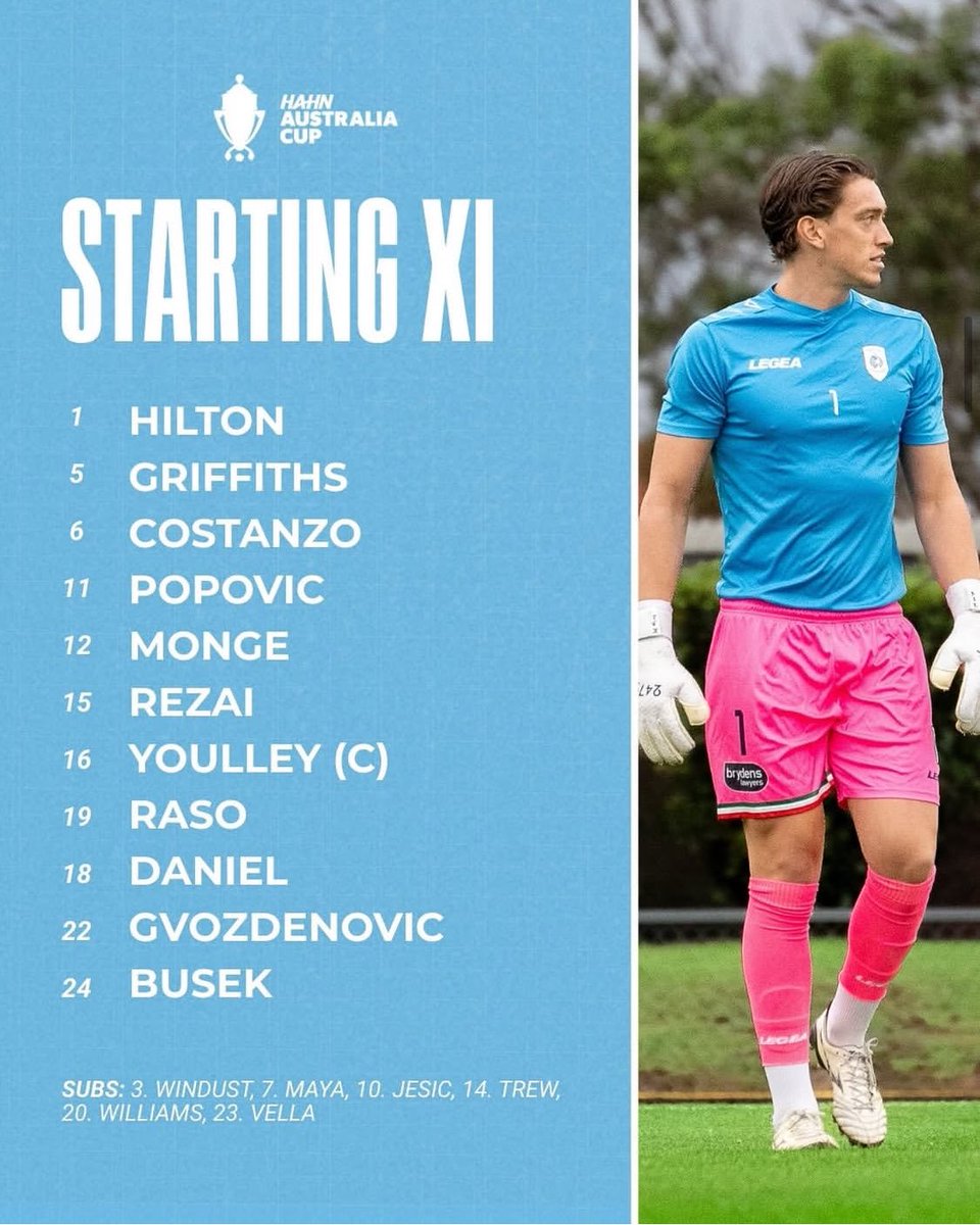 FootAfghanFR's tweet image. 🇦🇺 | Jawad #Rezai est titulaire avec les #MarconiStallions en coupe d’Australie face à #ProspectUnited !