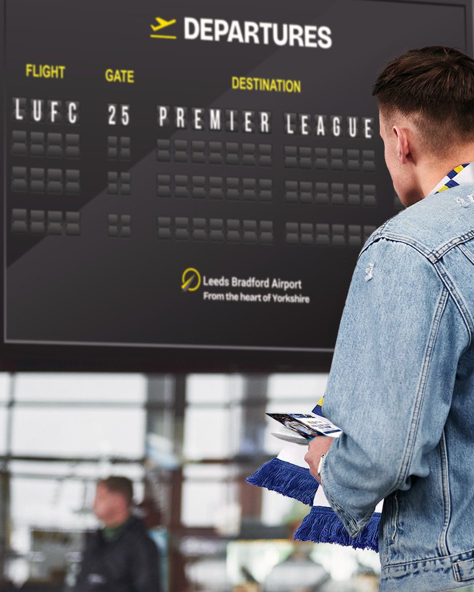 What a game!

Congratulations <a href="/leeds/">Leeds</a> on securing promotion to the Premier League, please proceed to march on together to your boarding gate!

#LeedsBradfordAirport #LeedsUnited #MOT